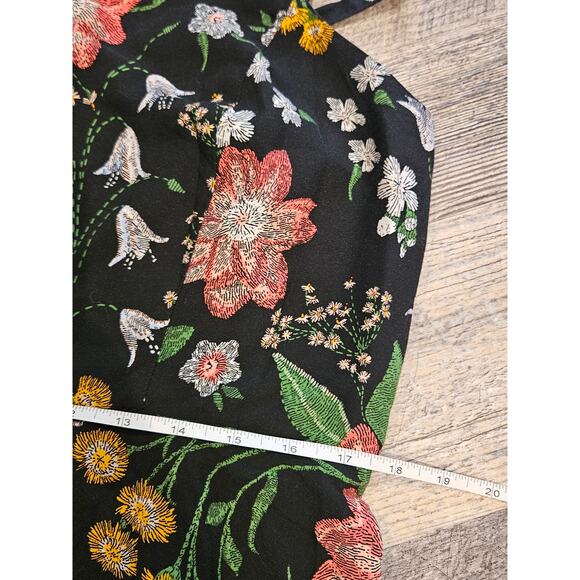 Old navy xl womens floral mini sundress black flirty feminine garden - Picture 3 of 6